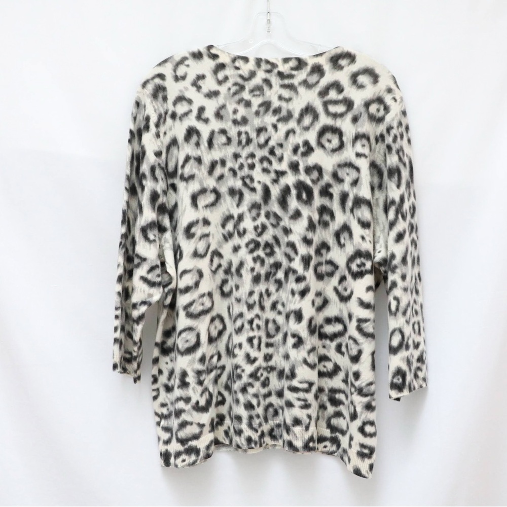 NWT Talbots Cashmere Audrey Sweater Elegant Leopard Animal print 3X plus size - Picture 4 of 10
